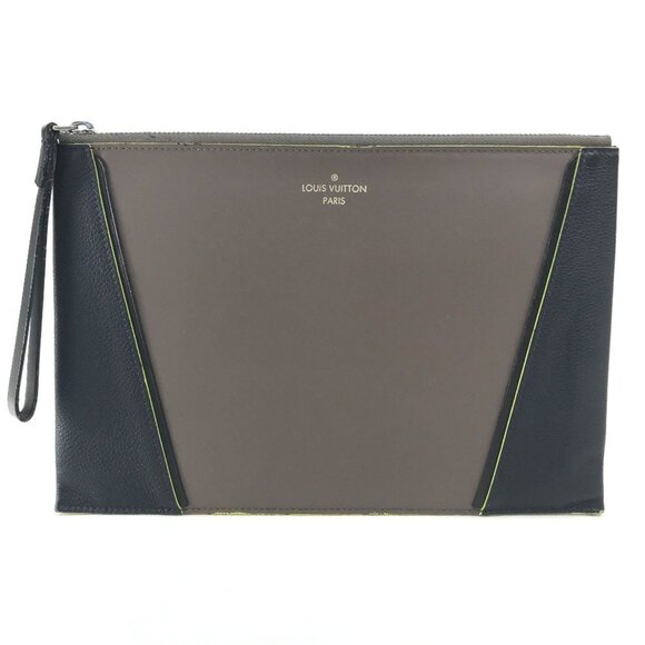 LOUIS VUITTON Gray Clutch Bag - Picture 1 of 13